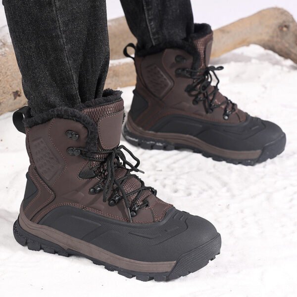 Fleece-lined Warm Plus Size High-top Men's Boots - Image 2