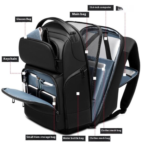 Large Capacity Multi-functional Waterproof Backpack For Business Travel - Image 4