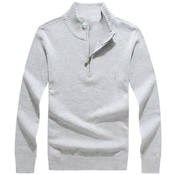 Casual Half Zipper Thermal Knitwear Coat - Image 8