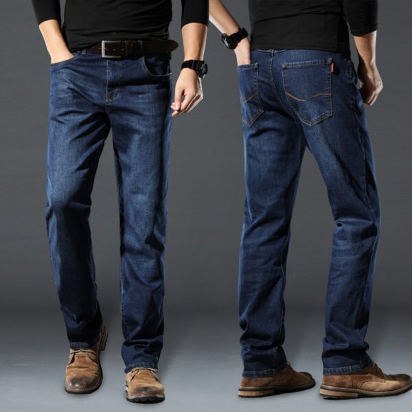 High Elastic Straight Loose Jeans - Image 8