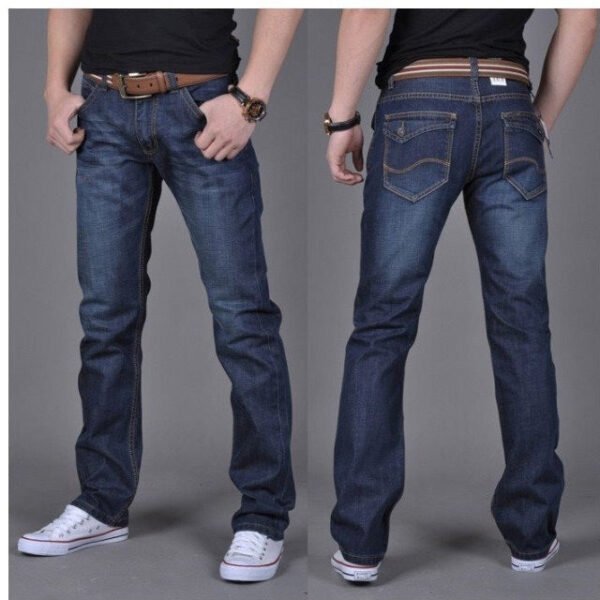 Men's Denim Long Pants Trendy Men's Denim Straight-Leg Pants - Image 4