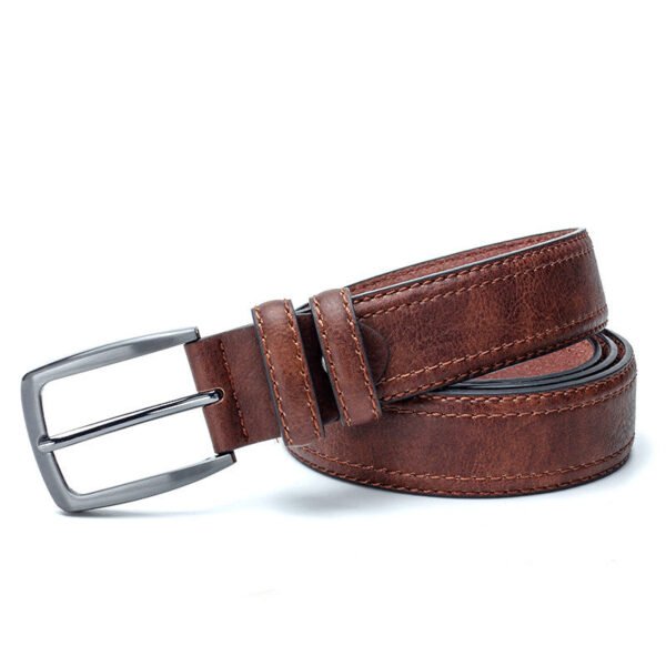 Men Vintage Belts For Jeans Luxury Split Leather Belt Men Famous Belt For Man Designer Belts With Vintage Style - Image 4