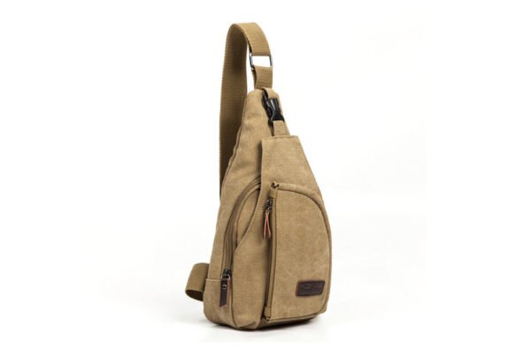 Casual Men Chest Pack Canvas Crossbody Bags for Men Shoulder Handbag - Image 5