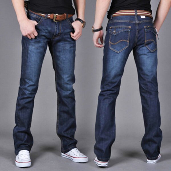 Men's Denim Long Pants Trendy Men's Denim Straight-Leg Pants - Image 2