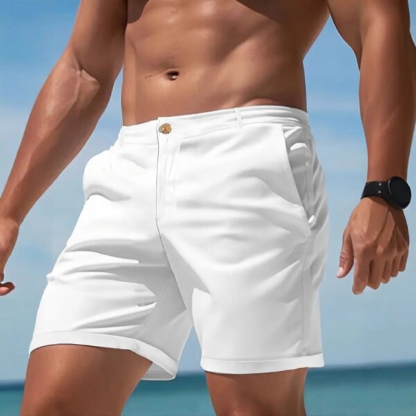Men's Casual Sports Solid Color American Retro Shorts - Image 6