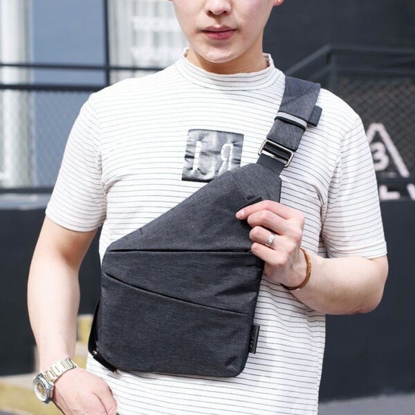 Digital canvas bag for men's canvas chest, chest, chest, slung shoulder, multi function and single shoulder burglar burglar bag - Image 11