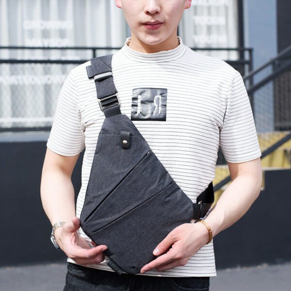 Digital canvas bag for men's canvas chest, chest, chest, slung shoulder, multi function and single shoulder burglar burglar bag - Image 10