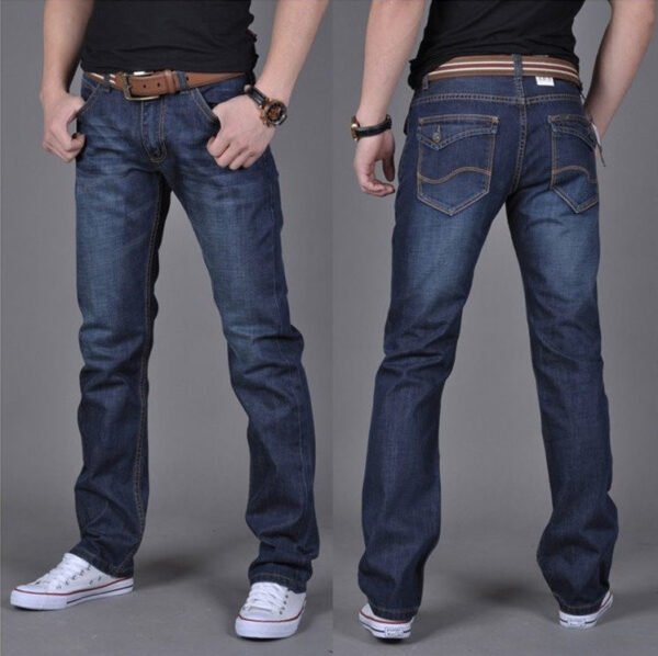 Men's Denim Long Pants Trendy Men's Denim Straight-Leg Pants - Image 6