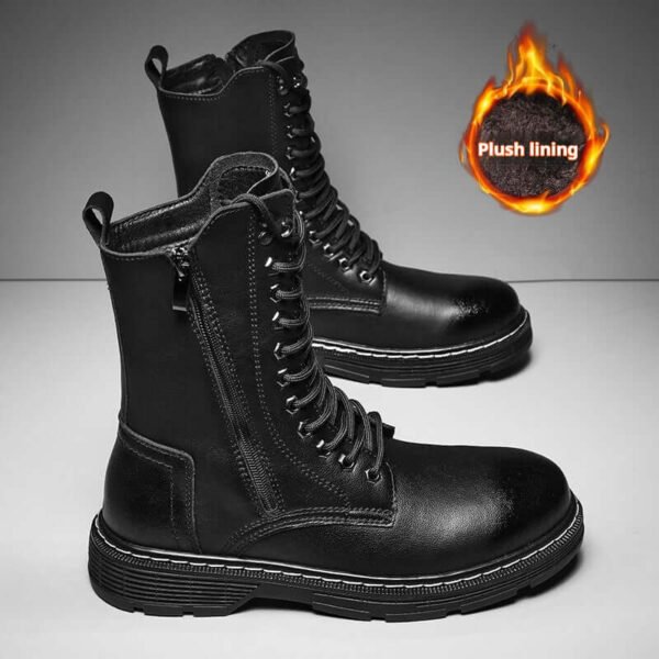 Autumn And Winter Plus Size Men's Long High-top Martin Boots - Image 6