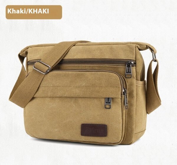 Men's Shoulder Bag Retro Leisure Crossbody Bag Outdoor Sports Canvas Bag - Image 8