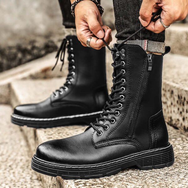 Autumn And Winter Plus Size Men's Long High-top Martin Boots - Image 3