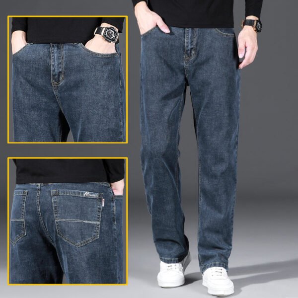 High Elastic Straight Loose Jeans - Image 7