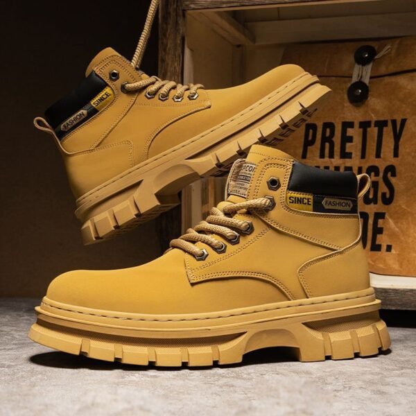 Martin Boots Men Trendy High Top British Working Wear - Image 8