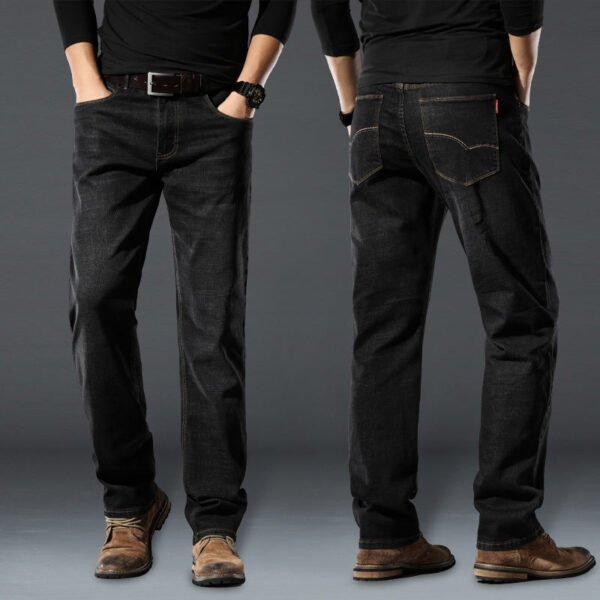 High Elastic Straight Loose Jeans - Image 5