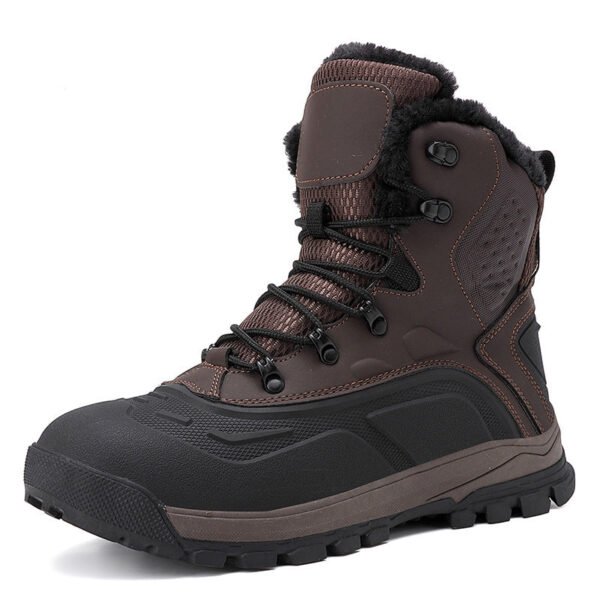 Fleece-lined Warm Plus Size High-top Men's Boots - Image 3