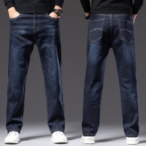 High Elastic Straight Loose Jeans