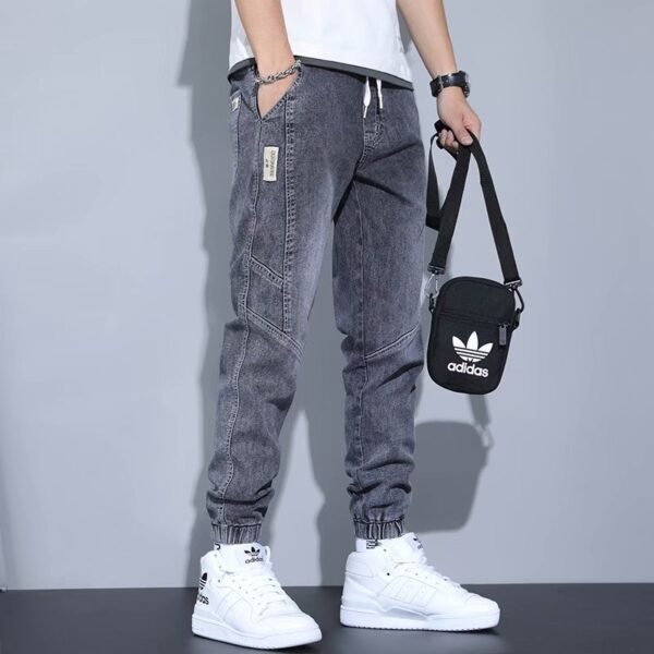 Men's Jeans Slim Fit Fashion Ankle-tied Harem Pants - Image 8