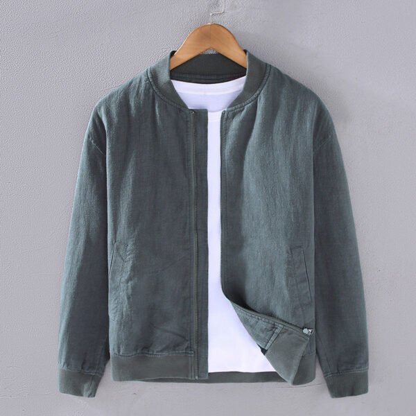 Men's Fashion Retro Ramie Casual Loose Jacket - Image 6