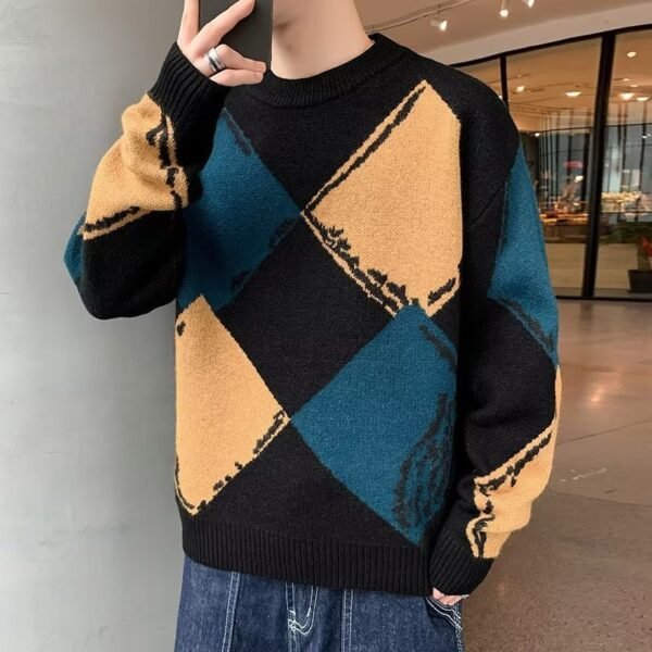 Casual Autumn And Winter Thickened Sweater Men's Round Neck Lazy Trendy Bottoming Shirt - Image 6