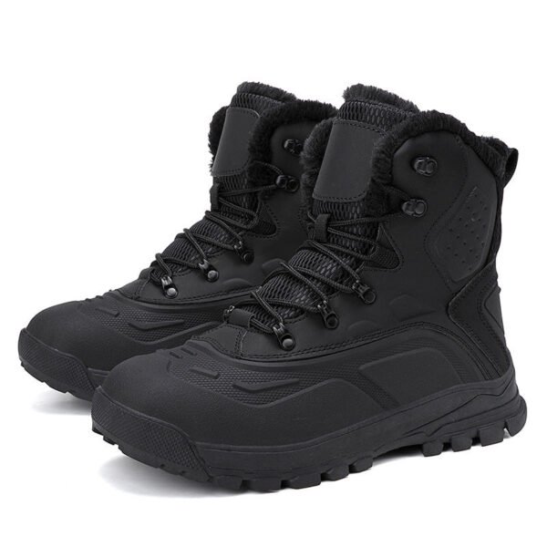 Fleece-lined Warm Plus Size High-top Men's Boots - Image 6