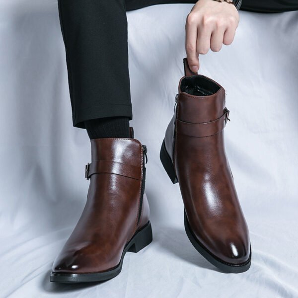 High-top British Fall Winter Men Western Boots Men - Image 2