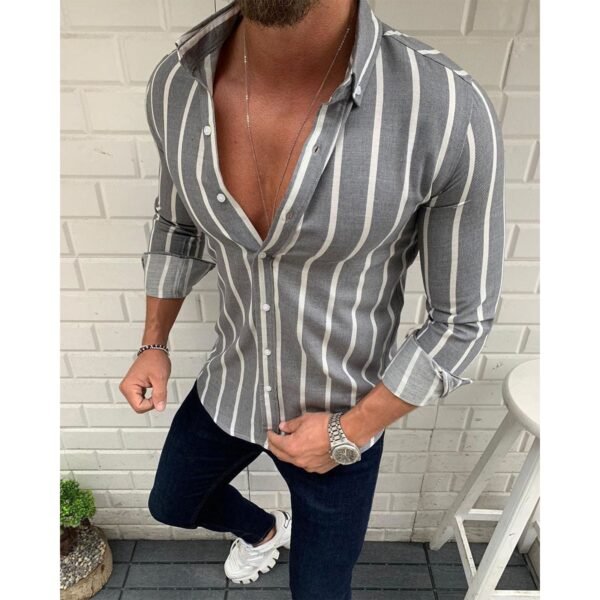 Men's Simple Casual Loose Shirt - Image 7