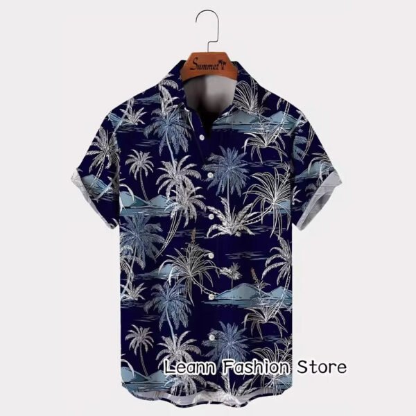 Hawaiian Vacation Clothing Men's Fashion Beach Style Shirt - Image 4