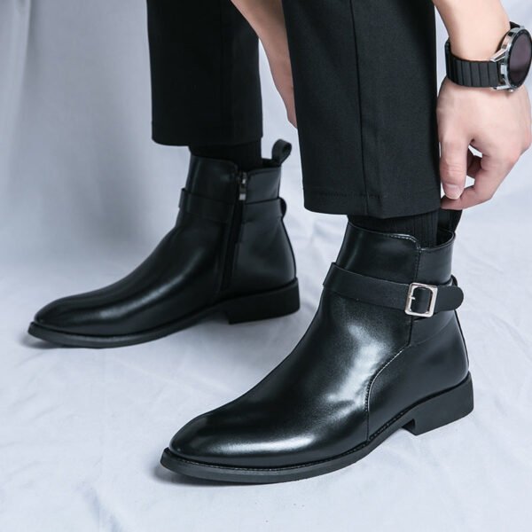 High-top British Fall Winter Men Western Boots Men - Image 3
