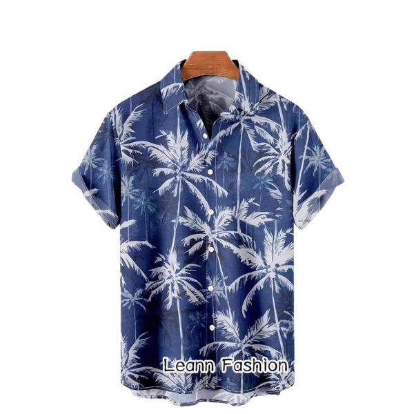 Hawaiian Vacation Clothing Men's Fashion Beach Style Shirt - Image 2