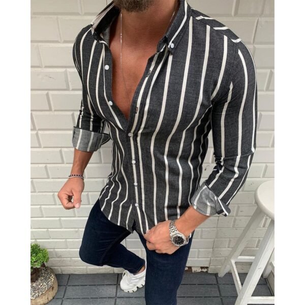 Men's Simple Casual Loose Shirt - Image 4