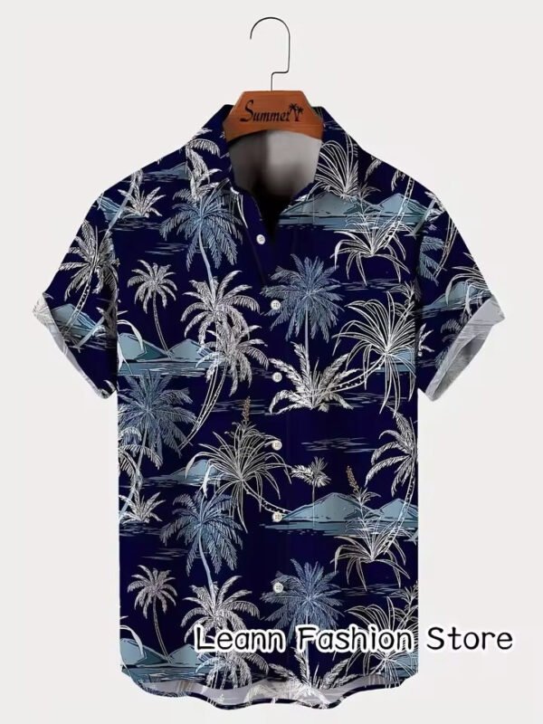 Hawaiian Vacation Clothing Men's Fashion Beach Style Shirt - Image 10