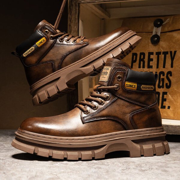 Martin Boots Men Trendy High Top British Working Wear - Image 5