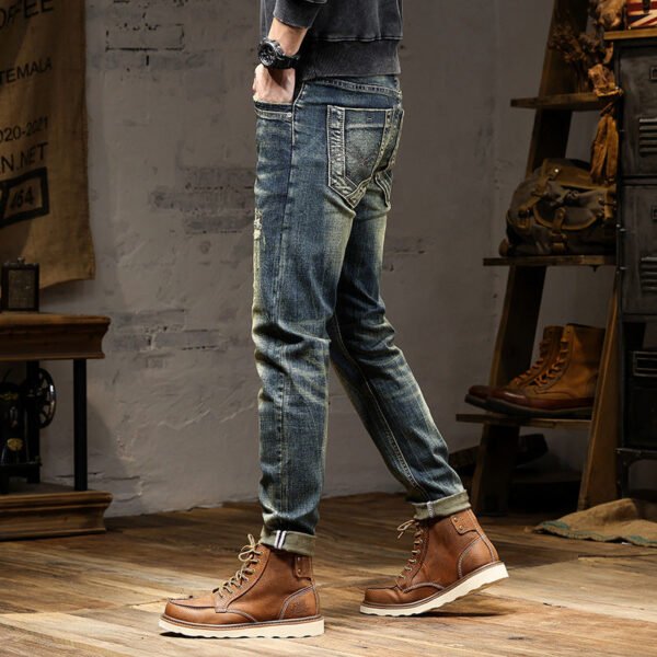 High-end Jeans Men's Stretch Nostalgic Retro - Image 5