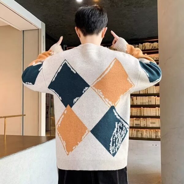 Casual Autumn And Winter Thickened Sweater Men's Round Neck Lazy Trendy Bottoming Shirt - Image 3