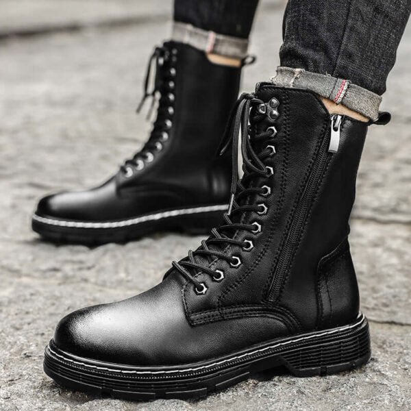 Autumn And Winter Plus Size Men's Long High-top Martin Boots - Image 2