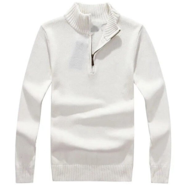 Casual Half Zipper Thermal Knitwear Coat - Image 10