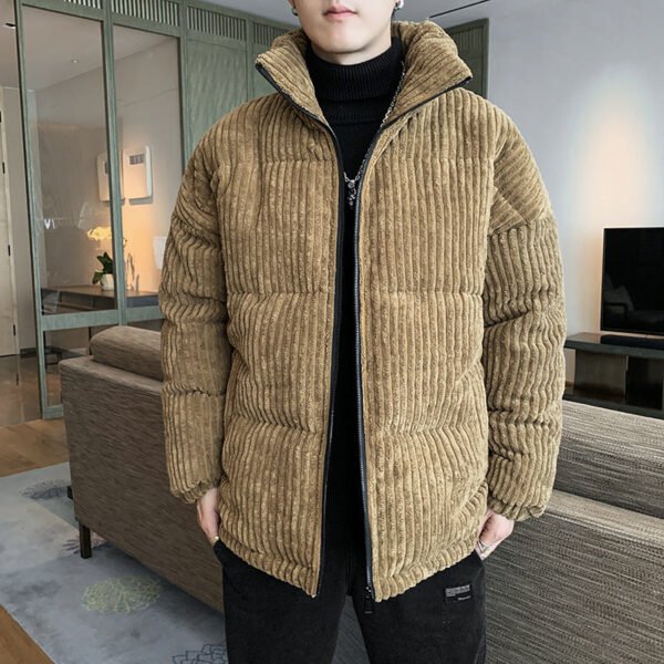 Corduroy Padded Jacket Men Winter Thickening - Image 3