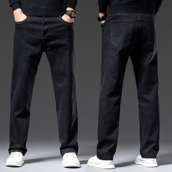 High Elastic Straight Loose Jeans - Image 11